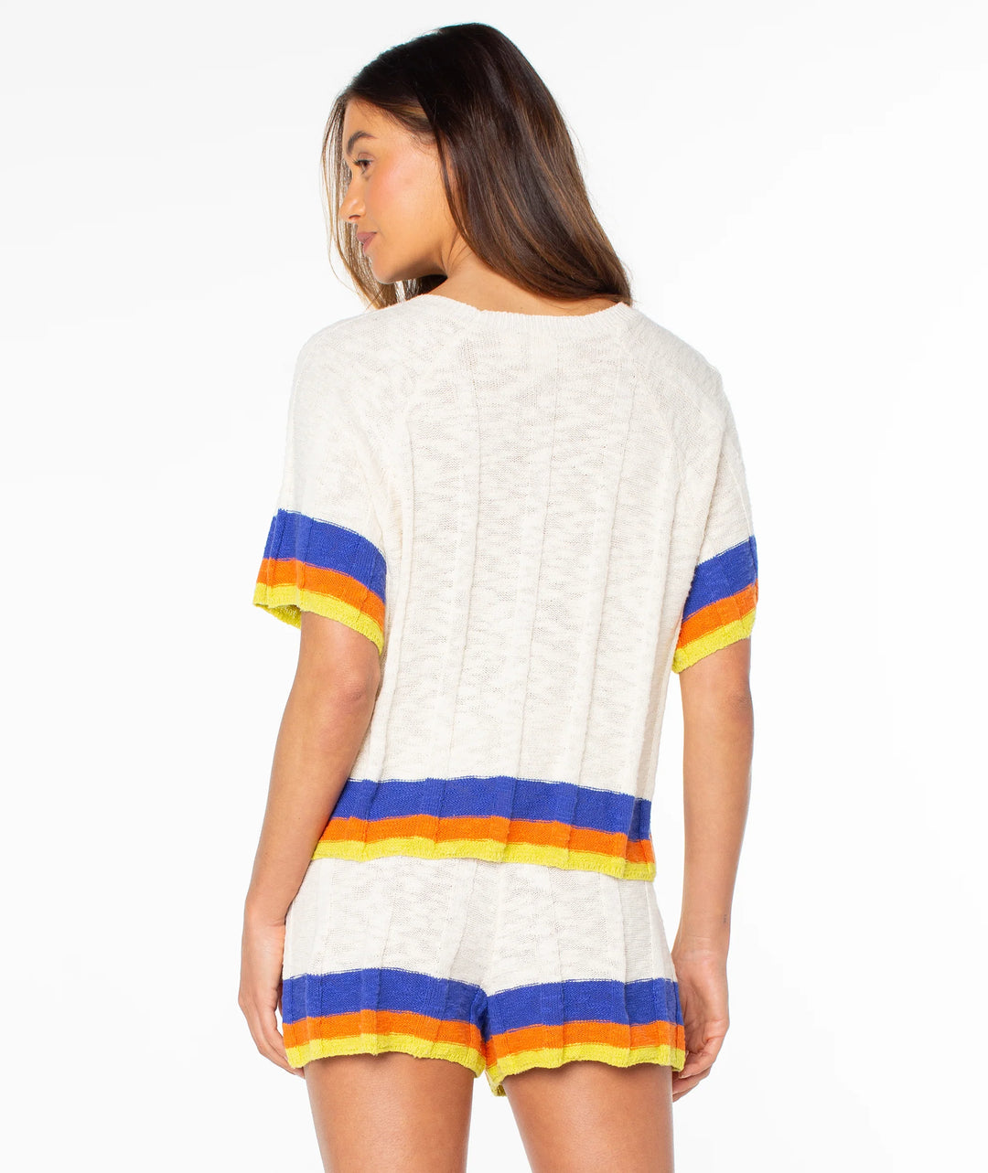 Roxy Cabana Club Tee Stripe Top - Dew - Sun Diego Boardshop