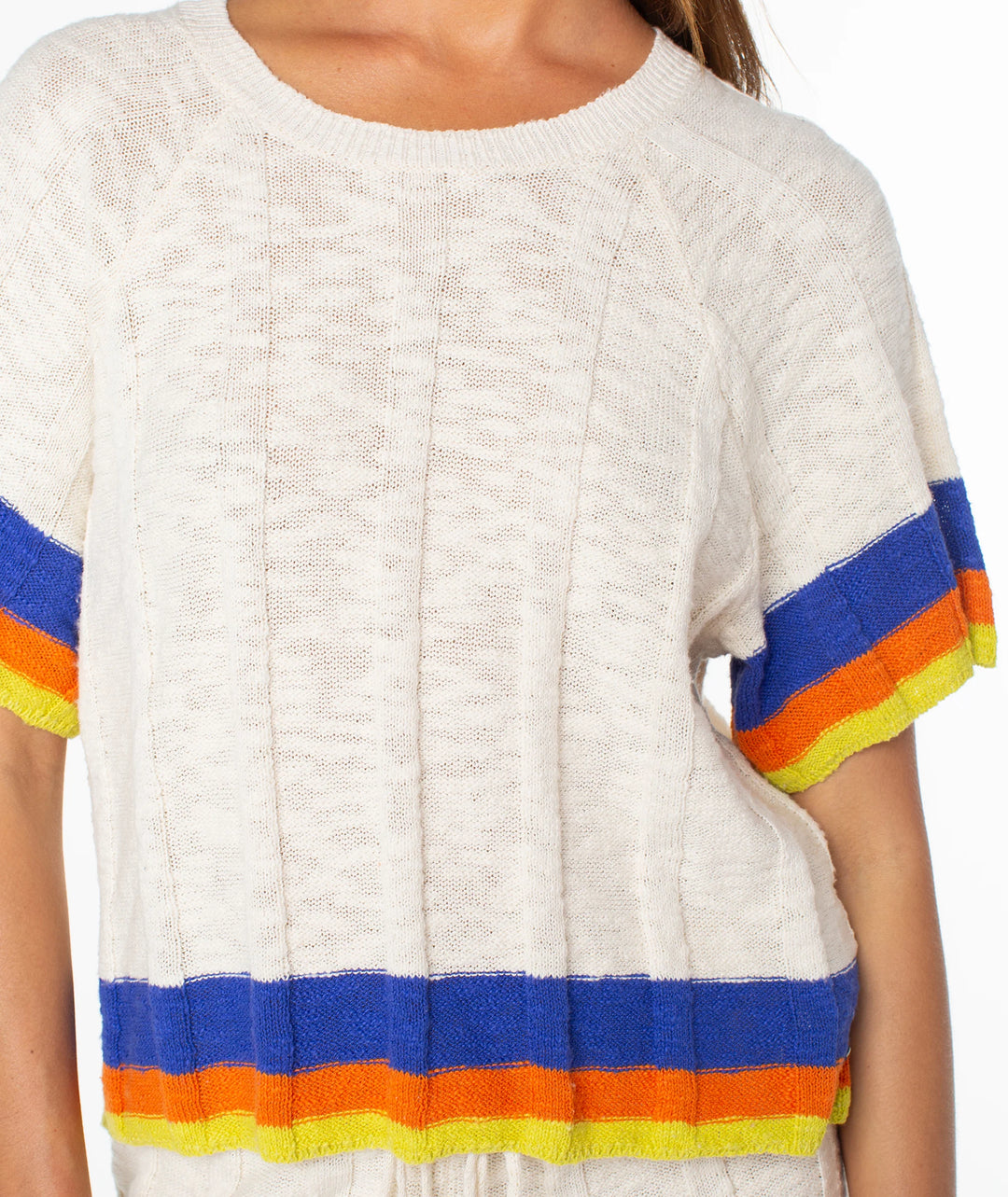Roxy Cabana Club Tee Stripe Top - Dew - Sun Diego Boardshop