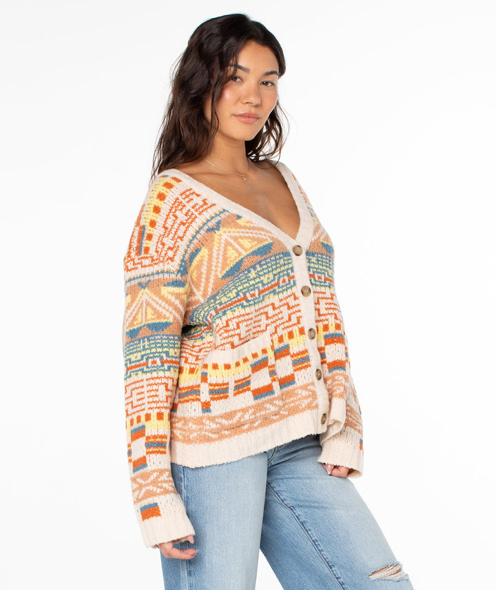 Roxy Tamarindo Cardigan - Parchment Solid
