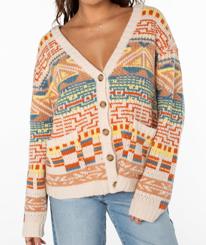 Roxy Tamarindo Cardigan - Parchment Solid