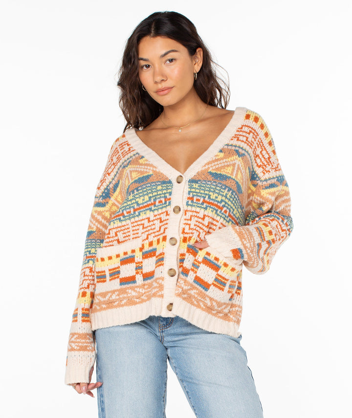 Roxy Tamarindo Cardigan - Parchment Solid