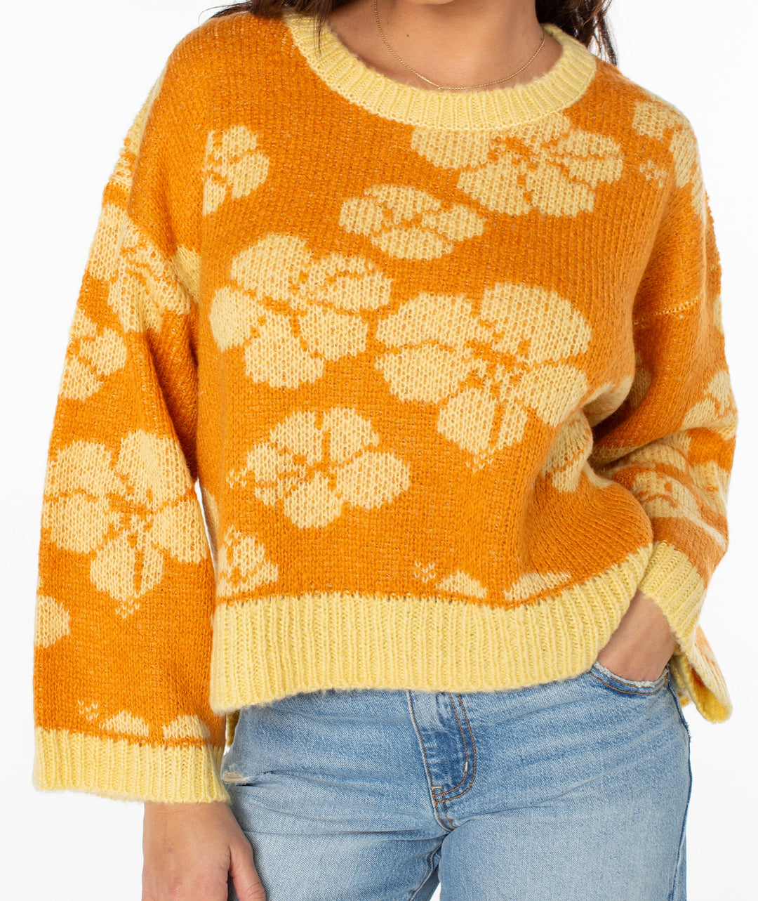 Roxy Flora Sweater - Golden Ochre Ngo