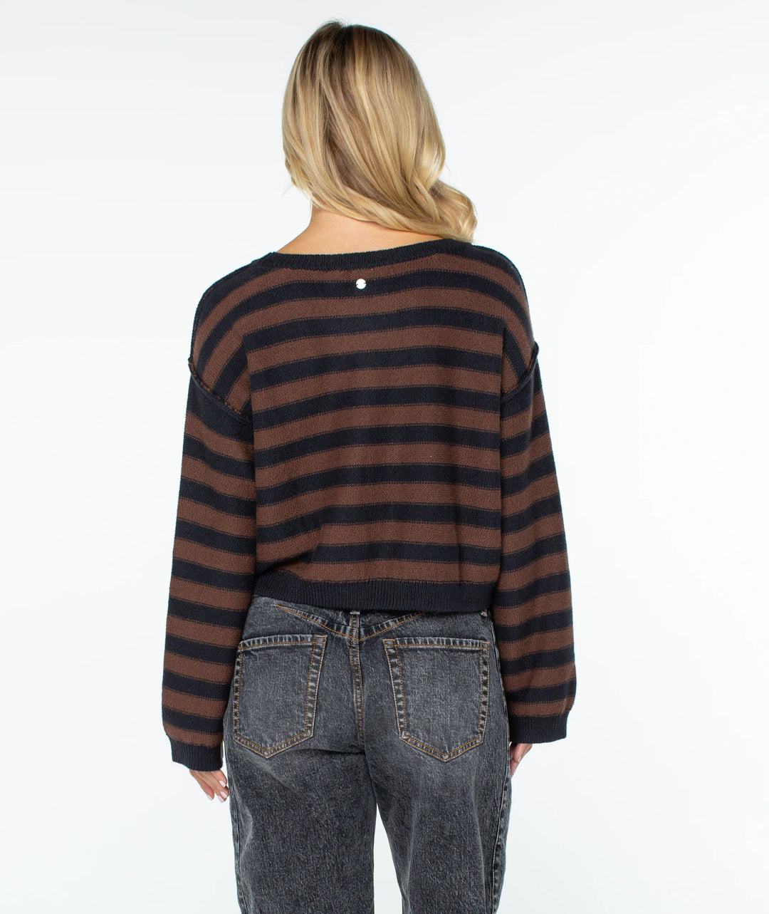 Roxy Women's Swell Season Stripe Sweater - Chestnut Freebird Stripe - Sun Diego Boardshop