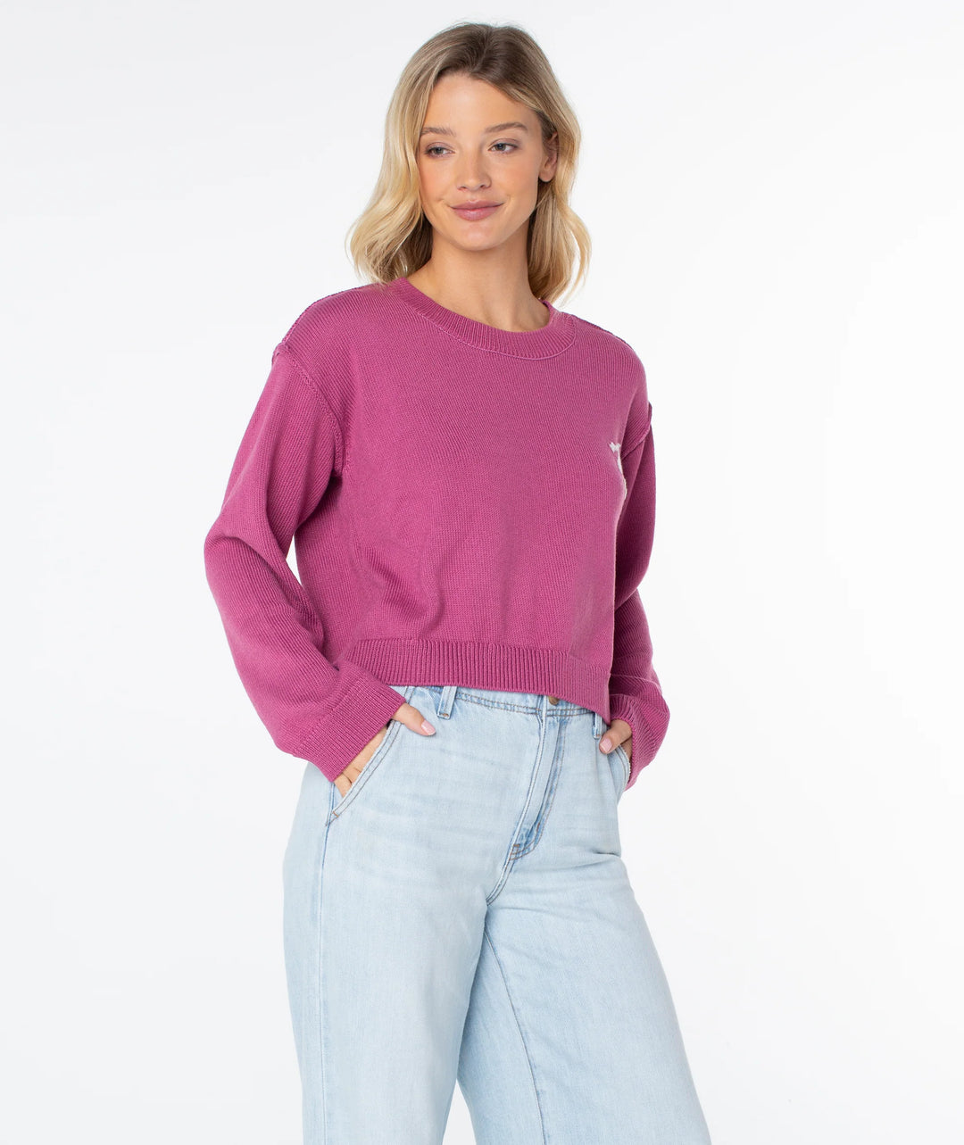 Roxy Women's Swell Season Sweater - Red Violet Palm Tree - Sun Diego Boardshop
