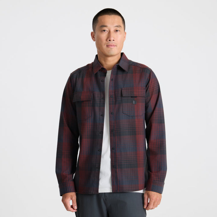 Roark Diablo Long Sleeve Flannel - Sangria