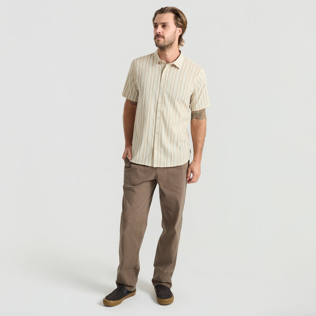 Roark Mens Bless Up Breathable Stretch Shirt Beige - Sun Diego Boardshop