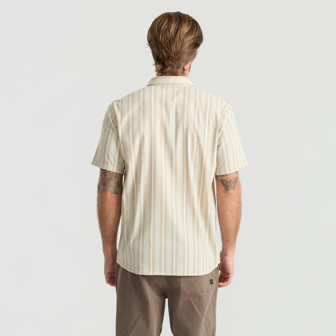 Roark Mens Bless Up Breathable Stretch Shirt Beige - Sun Diego Boardshop
