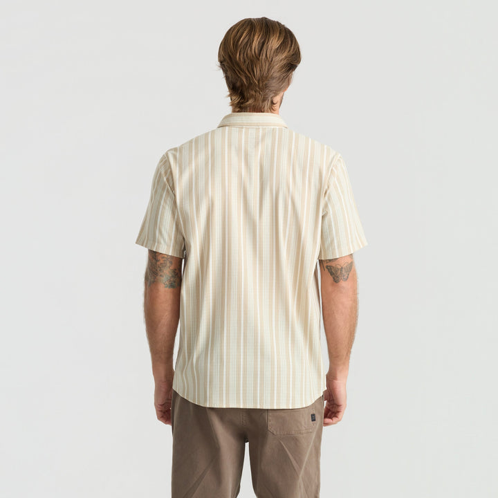 Roark Mens Bless Up Breathable Stretch Shirt Beige - Sun Diego Boardshop