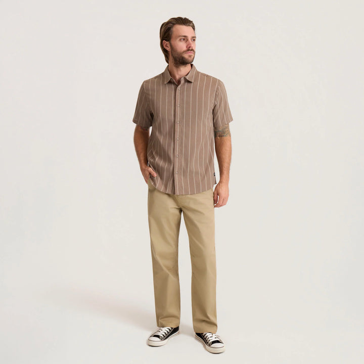 Roark Men's Bless Up Breathable Stretch Shirt - Mushroom - Sun Diego Boardshop