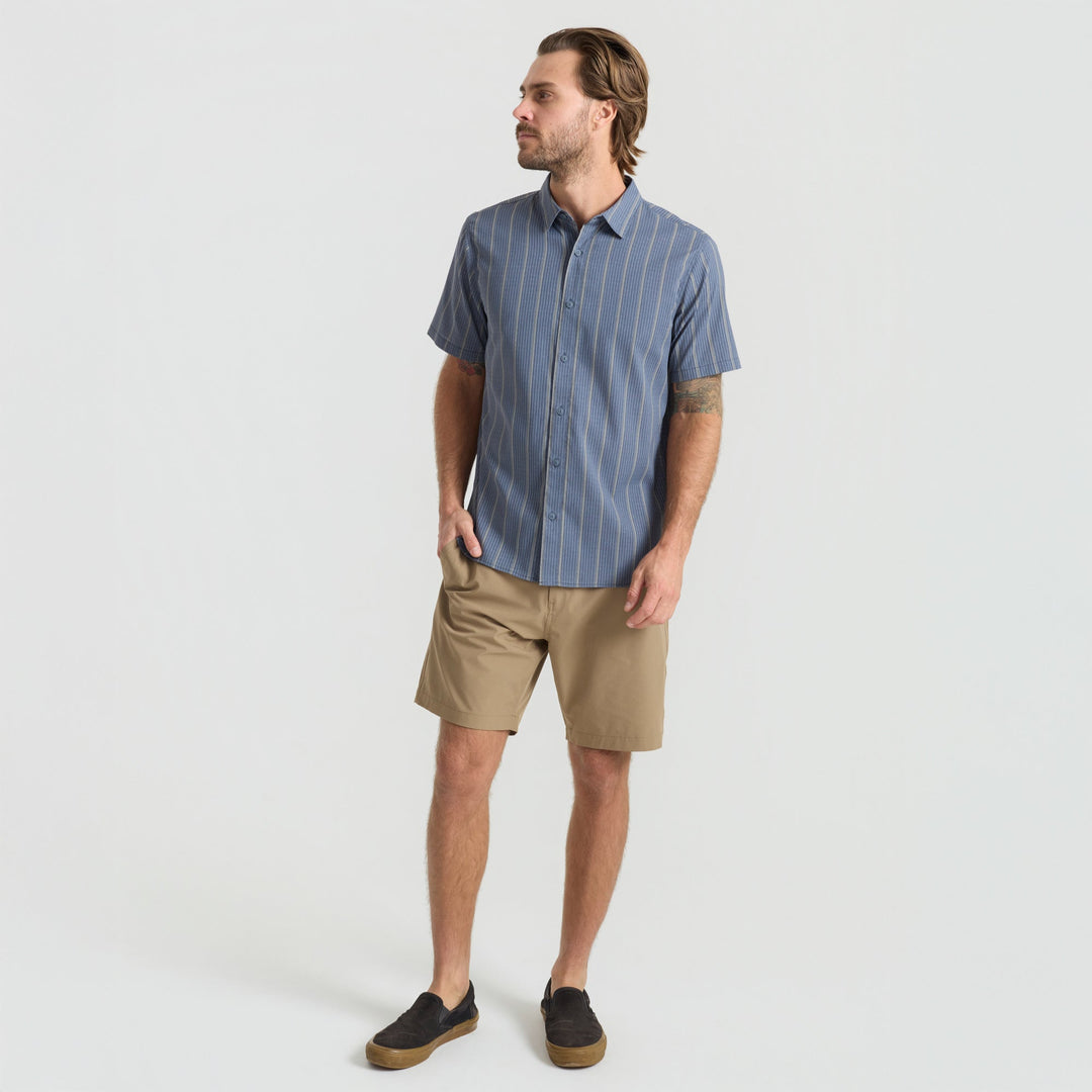 Roark Mens Bless Up Breathable Stretch Shirt Neptune - Sun Diego Boardshop