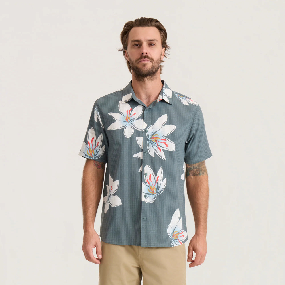 Roark Men's Bless Up Breathable Stretch Shirt - Slate - Sun Diego Boardshop