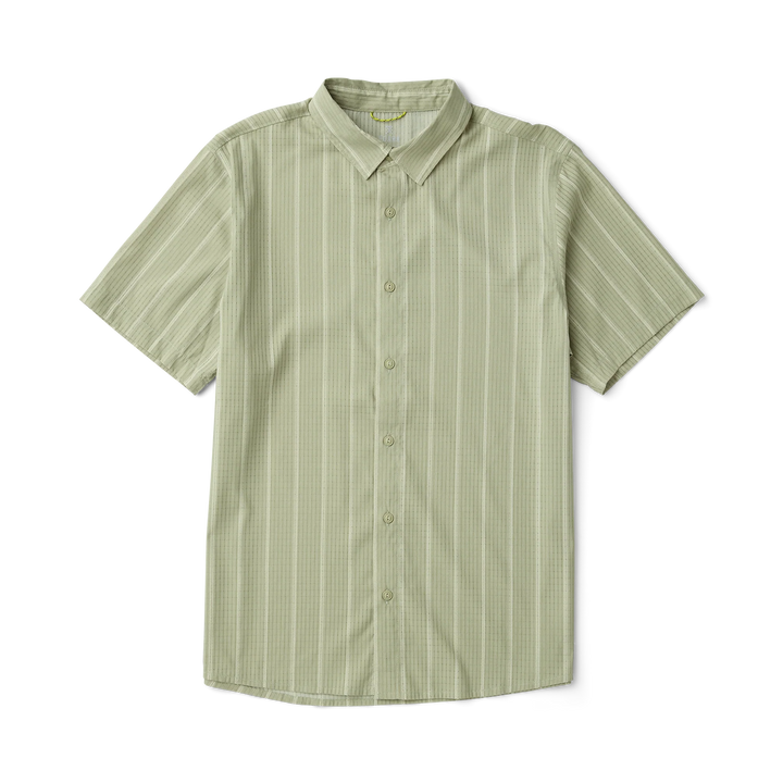 Roark Men's Bless Up Breathable Stretch Shirt - Sage Stripe