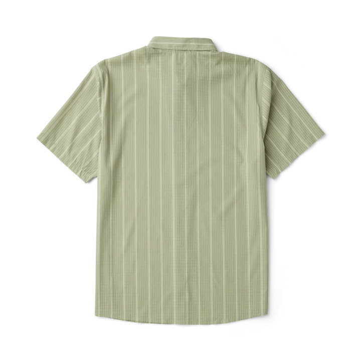 Roark Men's Bless Up Breathable Stretch Shirt - Sage Stripe