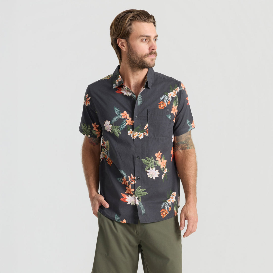 Roark Men's Journey Short Sleeve Button Up Shirt - Onyx - Sun Diego Boardshop