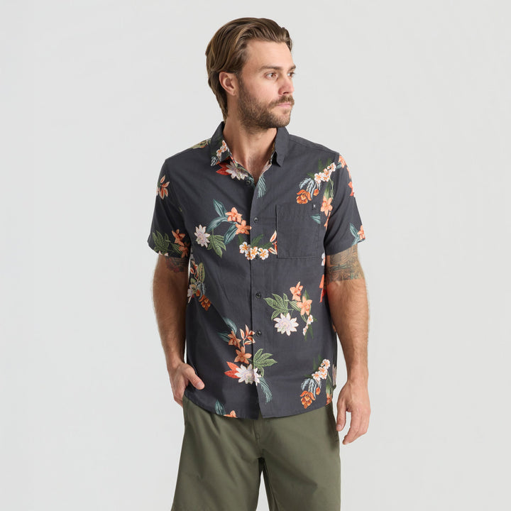 Roark Men's Journey Short Sleeve Button Up Shirt - Onyx - Sun Diego Boardshop