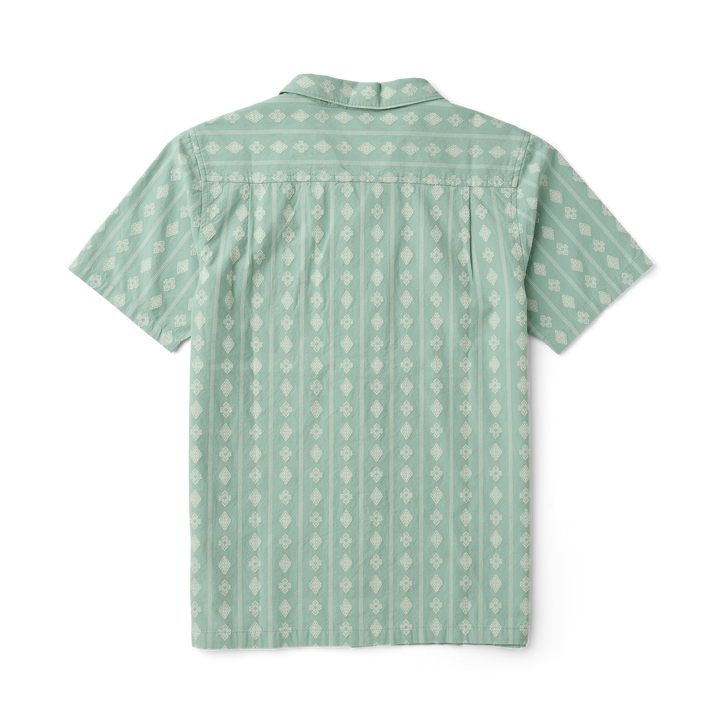 Roark Men's Gonzo Short Sleeve Button Up Shirt - Hazy Blue Jacquard
