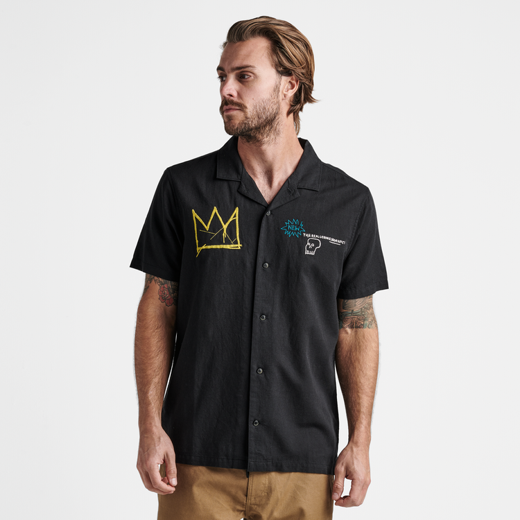 Roark Gonzo Camp Collar Shirt - Black - Sun Diego Boardshop