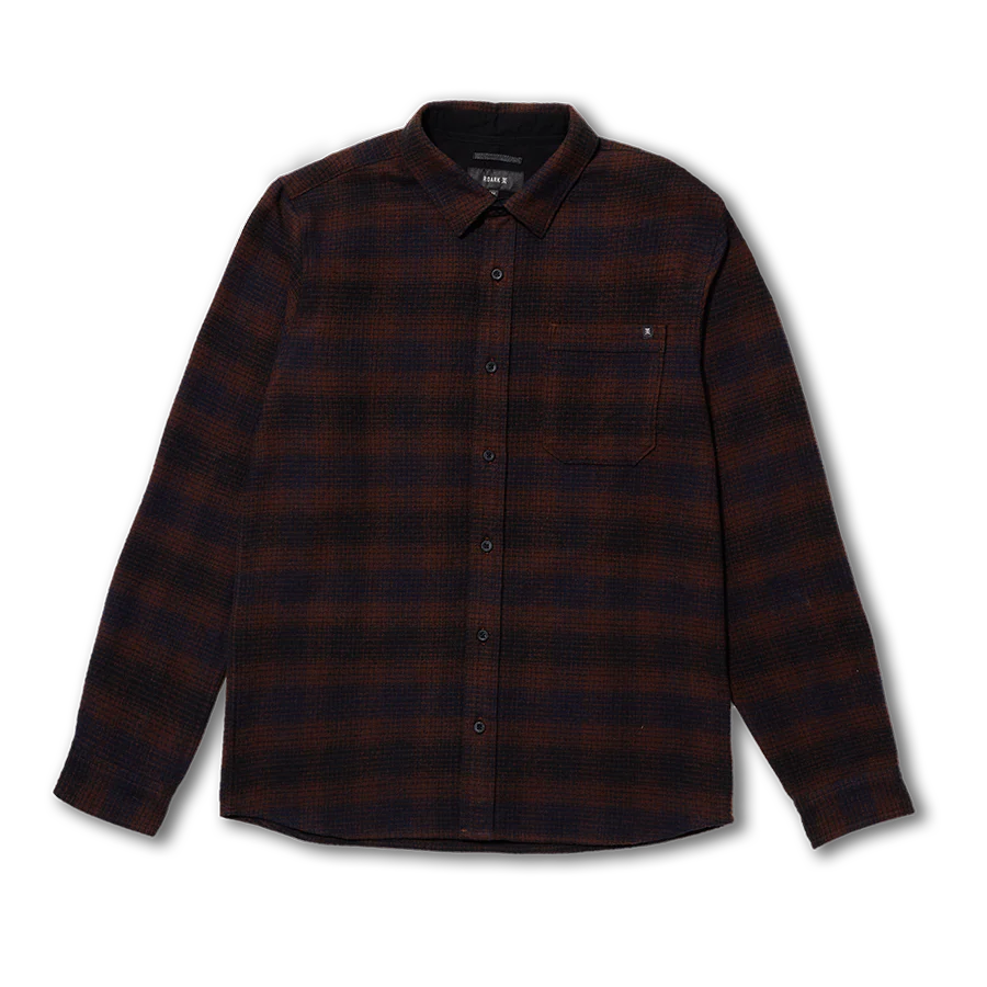 Roark Men's Crossroads Organic Cotton Flannel - Dark Navy - Sun Diego Boardshop