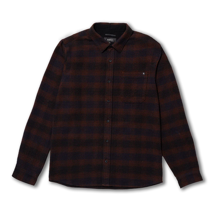 Roark Men's Crossroads Organic Cotton Flannel - Dark Navy - Sun Diego Boardshop