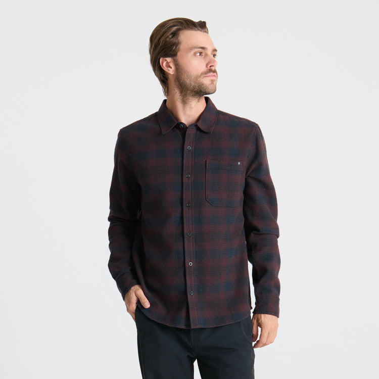 Roark Crossroads Organic Cotton Flannel - Dark Brown - Sun Diego Boardshop