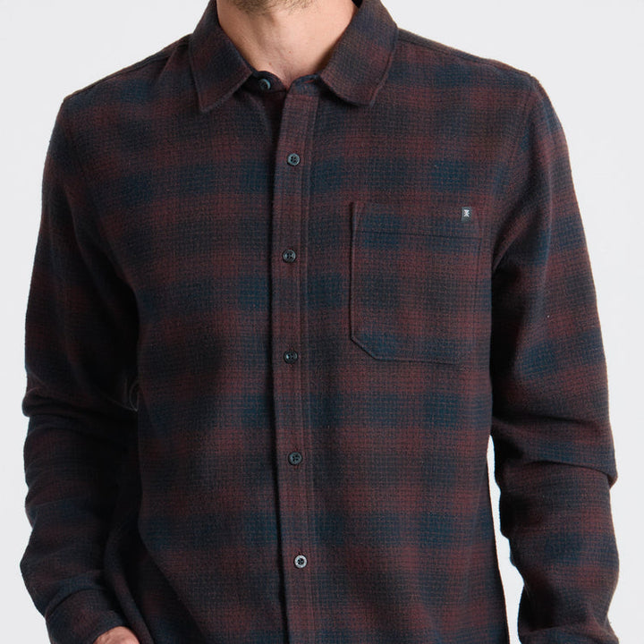 Roark Crossroads Organic Cotton Flannel - Dark Brown - Sun Diego Boardshop