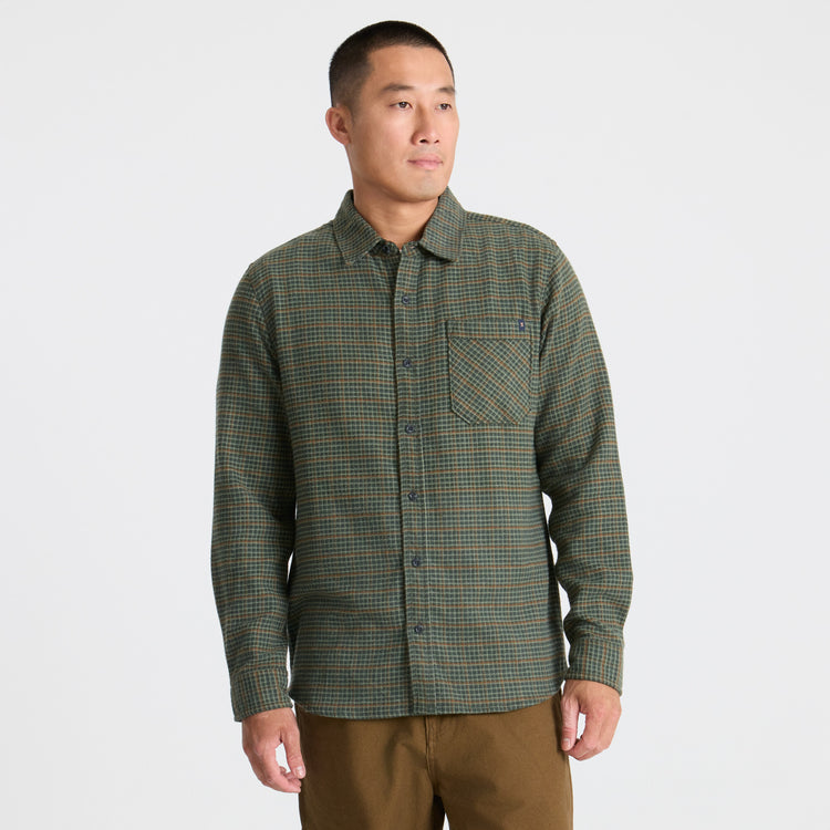 Roark Crossroads Organic Cotton Flannel - Dark Forest - Sun Diego Boardshop