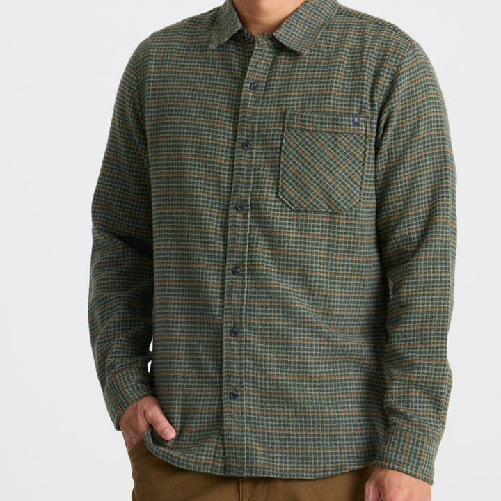 Roark Crossroads Organic Cotton Flannel - Dark Forest - Sun Diego Boardshop