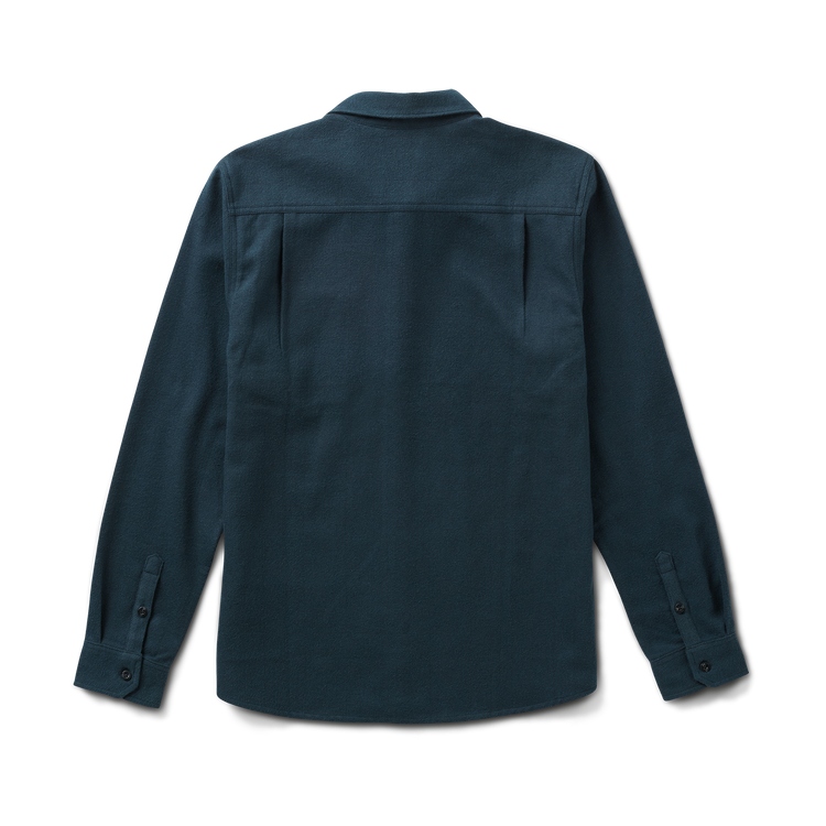 Roark Crossroads Organic Cotton Flannel - Deep Navy Herringbone