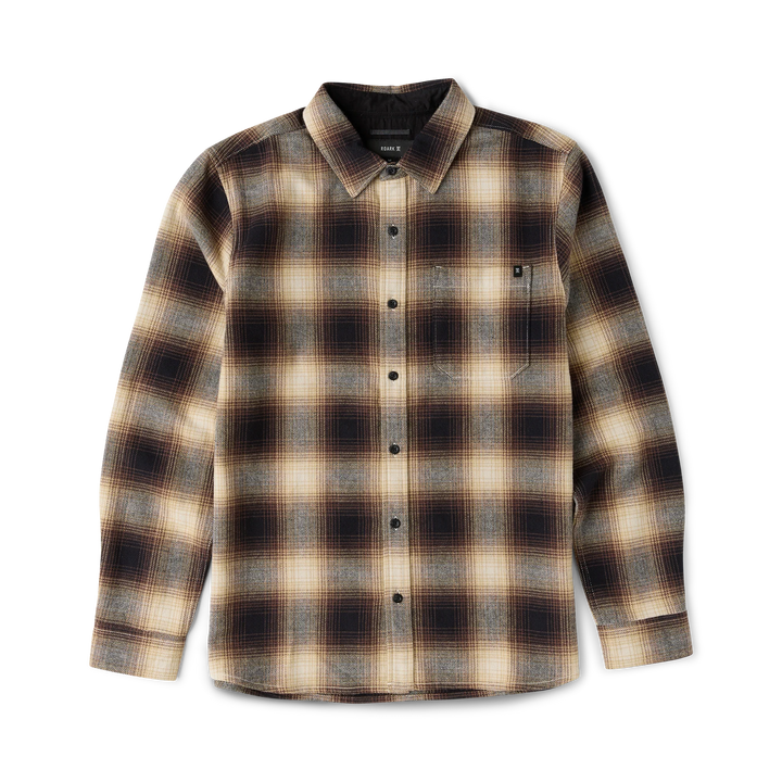 Roark Men's Crossroads Organic Cotton Flannel - Faded Brown - Sun Diego Boardshop