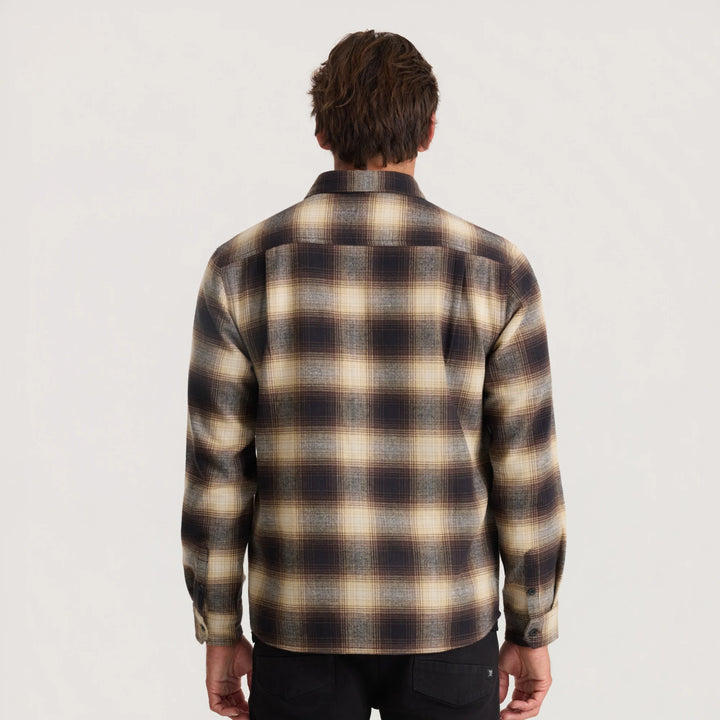 Roark Men's Crossroads Organic Cotton Flannel - Faded Brown - Sun Diego Boardshop