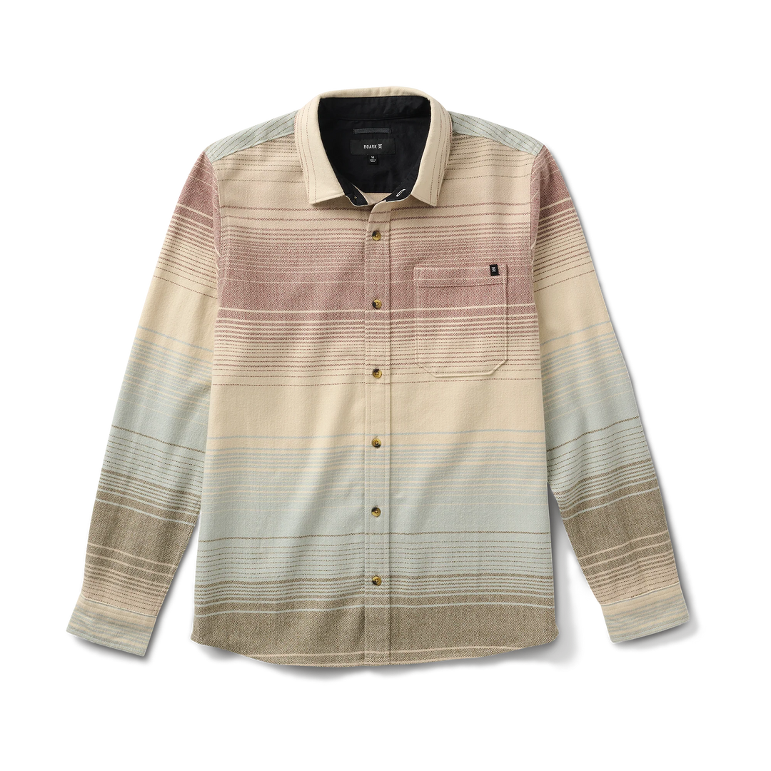 Roark Men's Crossroads Organic Cotton Flannel - Fossil - Sun Diego Boardshop