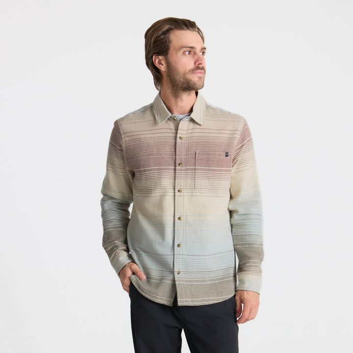 Roark Men's Crossroads Organic Cotton Flannel - Fossil - Sun Diego Boardshop
