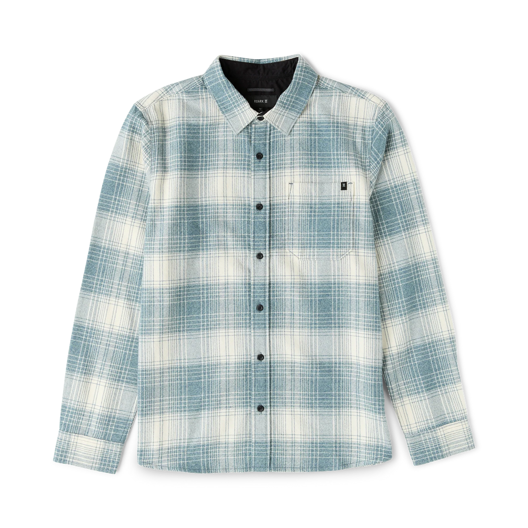 Roark Men's Crossroads Organic Cotton Flannel - Hazy Blue - Sun Diego Boardshop