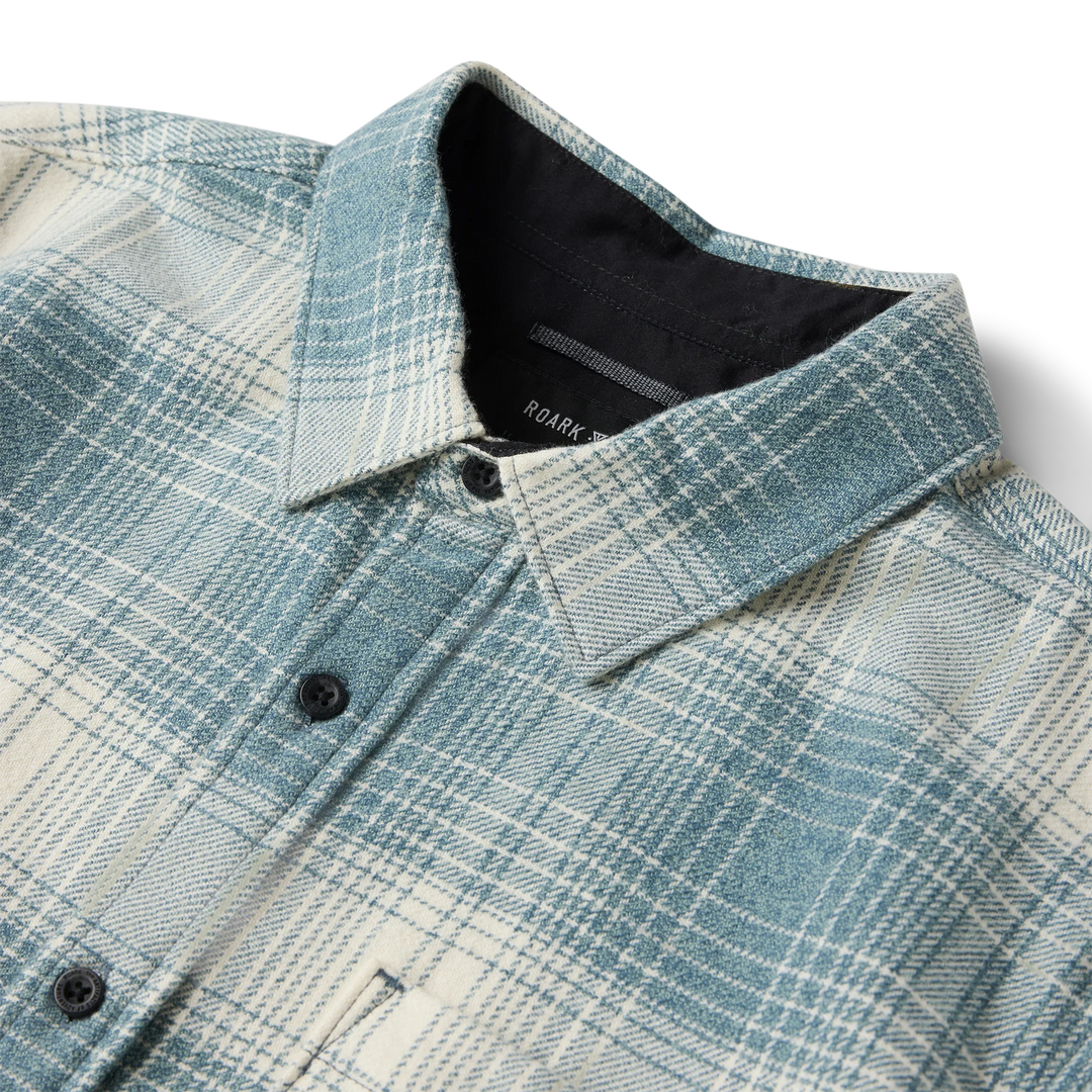 Roark Men's Crossroads Organic Cotton Flannel - Hazy Blue - Sun Diego Boardshop