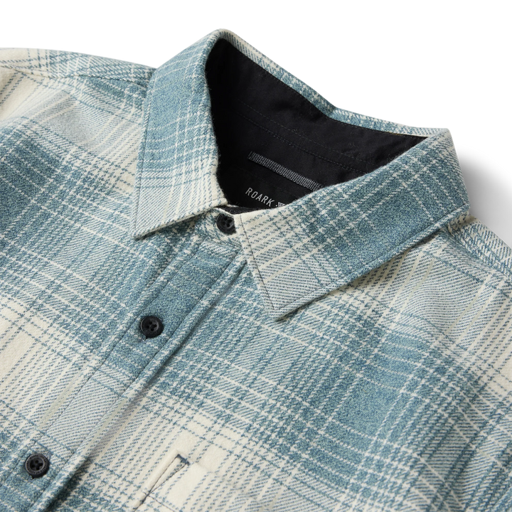 Roark Men's Crossroads Organic Cotton Flannel - Hazy Blue - Sun Diego Boardshop