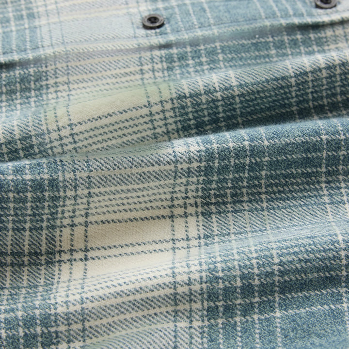 Roark Men's Crossroads Organic Cotton Flannel - Hazy Blue - Sun Diego Boardshop