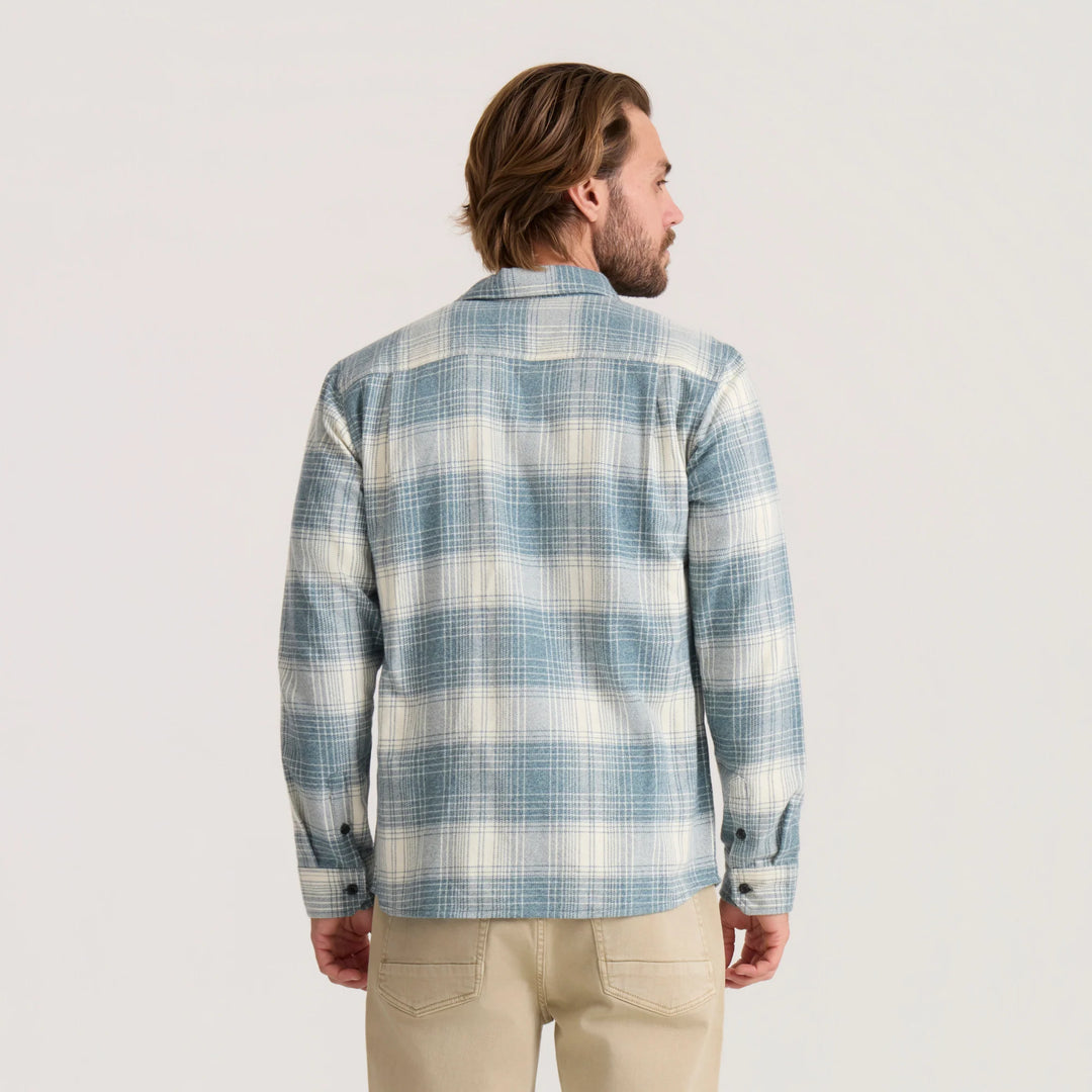 Roark Men's Crossroads Organic Cotton Flannel - Hazy Blue - Sun Diego Boardshop