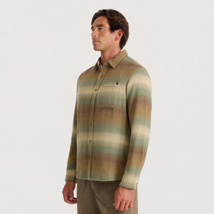 Roark Men's Crossroads Organic Cotton Flannel - Sand - Sun Diego Boardshop