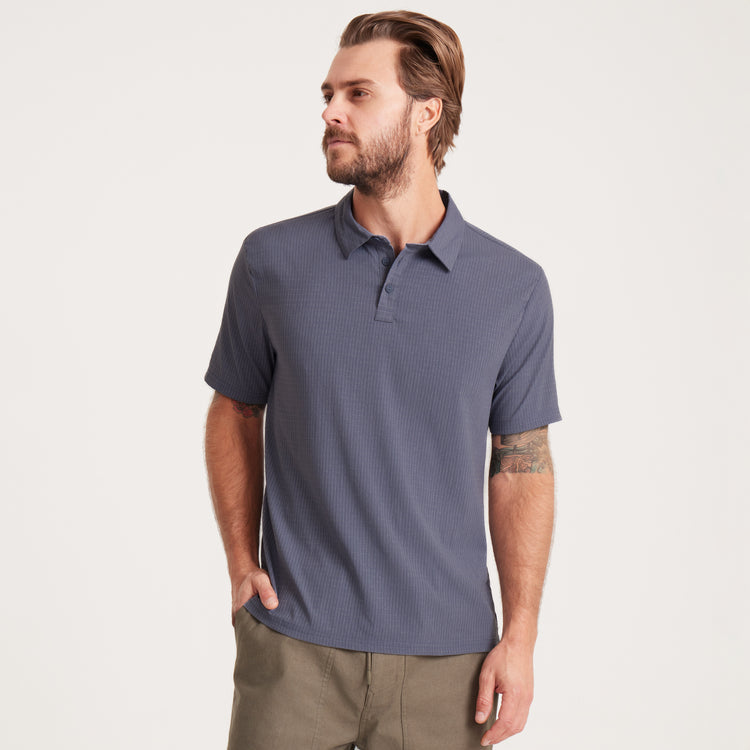 Roark Bless Up Breathable Stretch Polo Shirt - Slate - Sun Diego Boardshop