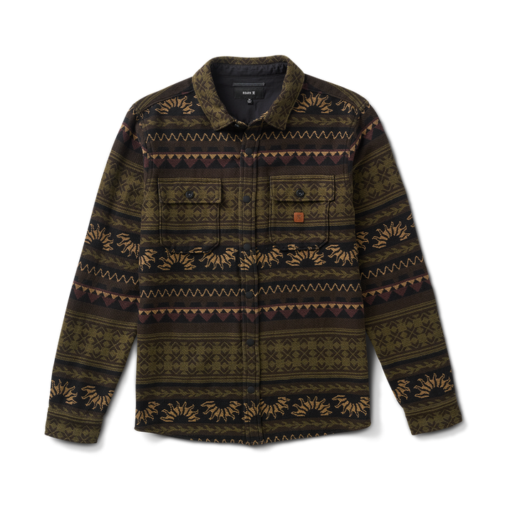 Roark Nordsman Jacquard Long Sleeve Flannel - Dark Military - Sun Diego Boardshop