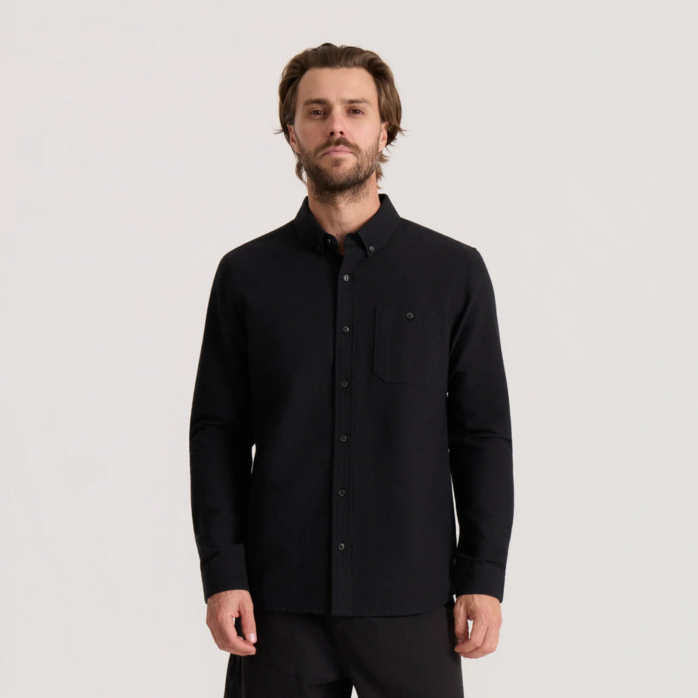 Roark Men's Scholar Chambray Button Up Shirt - Solid Black - Sun Diego Boardshop