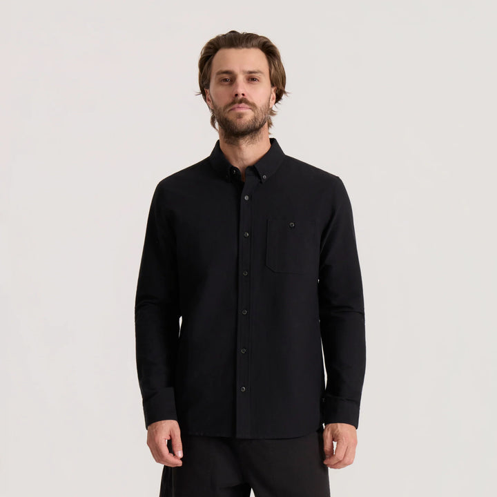 Roark Men's Scholar Chambray Button Up Shirt - Solid Black - Sun Diego Boardshop