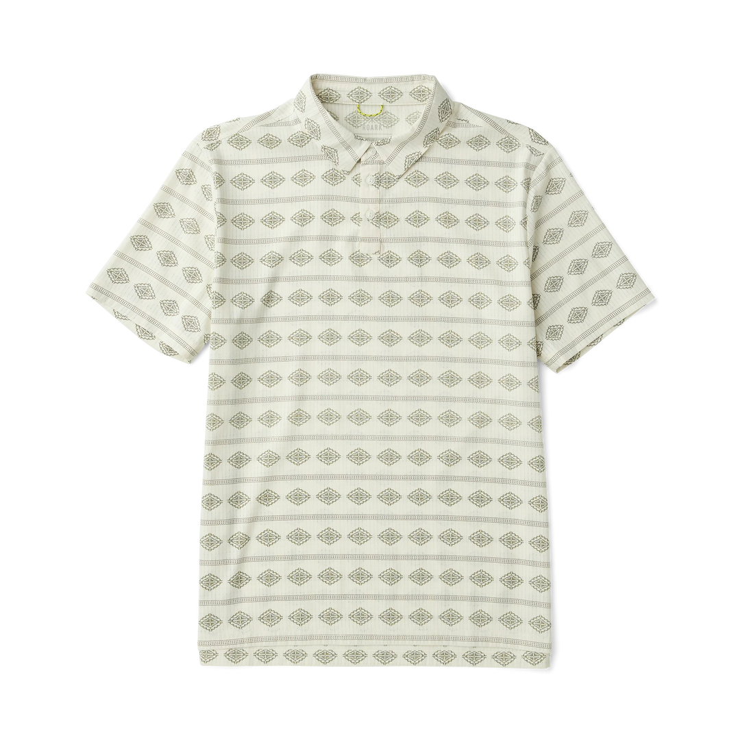 Roark Men's Bless Up Breathable Stretch Polo Shirt - Unbleached