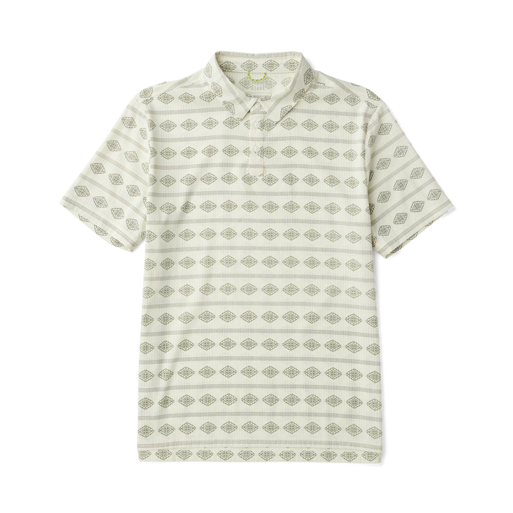 Roark Men's Bless Up Breathable Stretch Polo Shirt - Unbleached