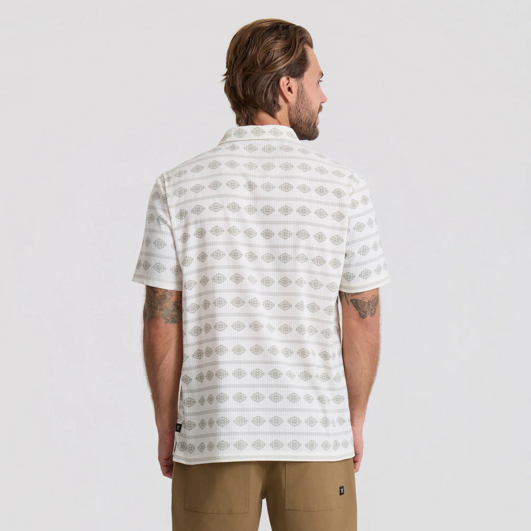 Roark Men's Bless Up Breathable Stretch Polo Shirt - Unbleached