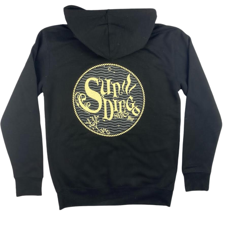 SunDiego Sunken Sun Zip Hoodie - Black - Sun Diego Boardshop