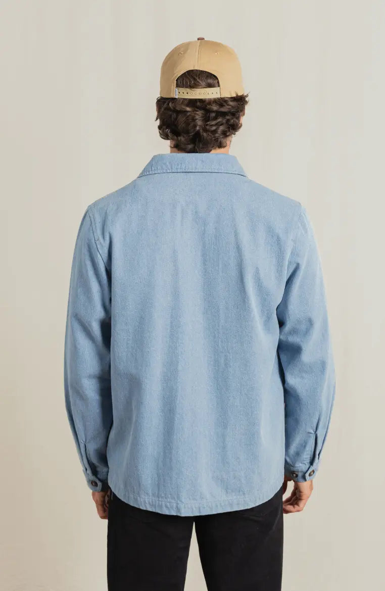 Rhythm Arguam Long Sleeve Overshirt - Stone Blue - Sun Diego Boardshop
