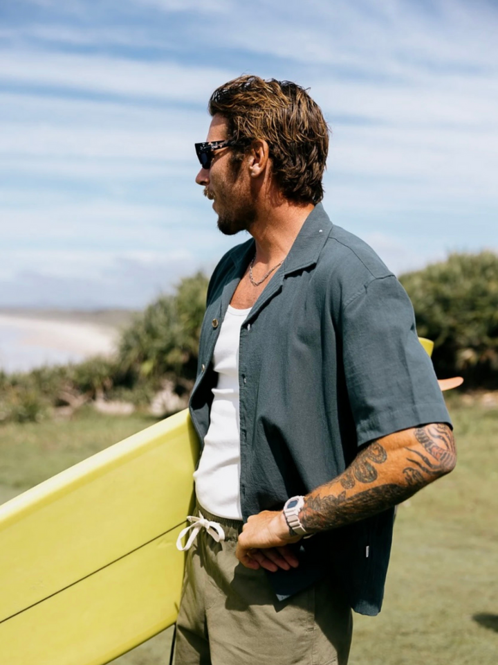 Rhythm Relaxed Texture Shirt - Teal - Sun Diego Boardshop