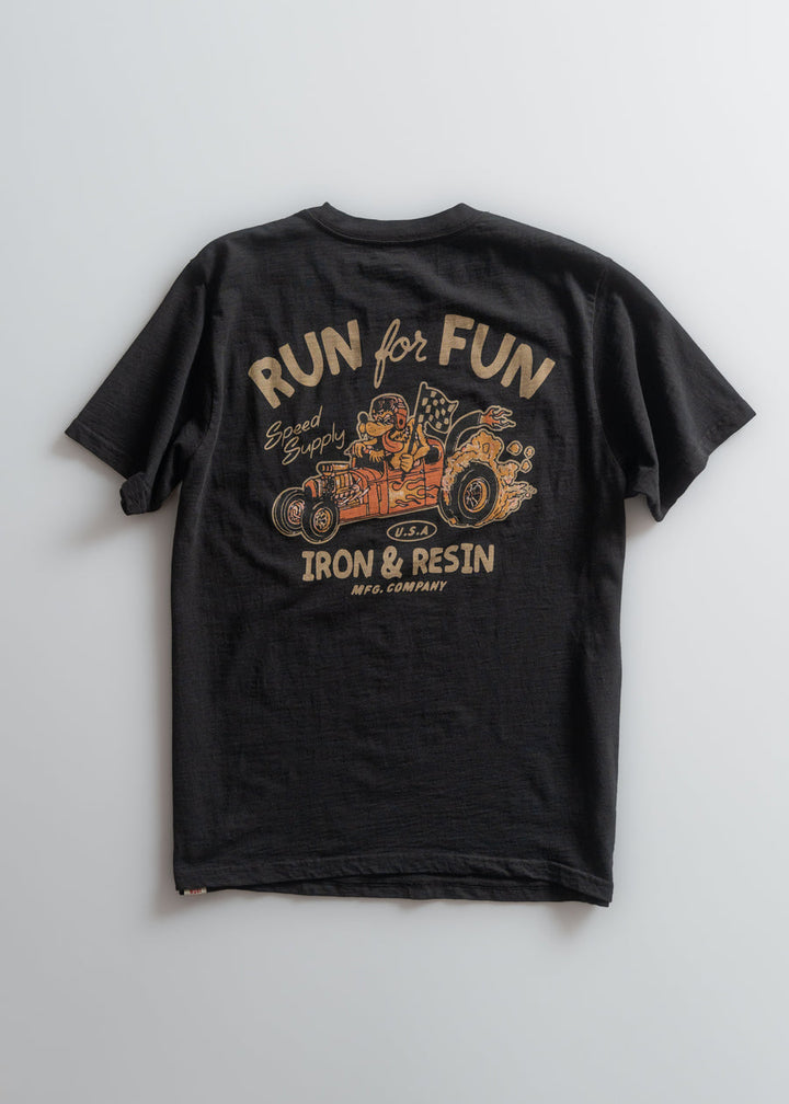 Iron & Resin Run For Fun Pocket Tee - Black - Sun Diego Boardshop
