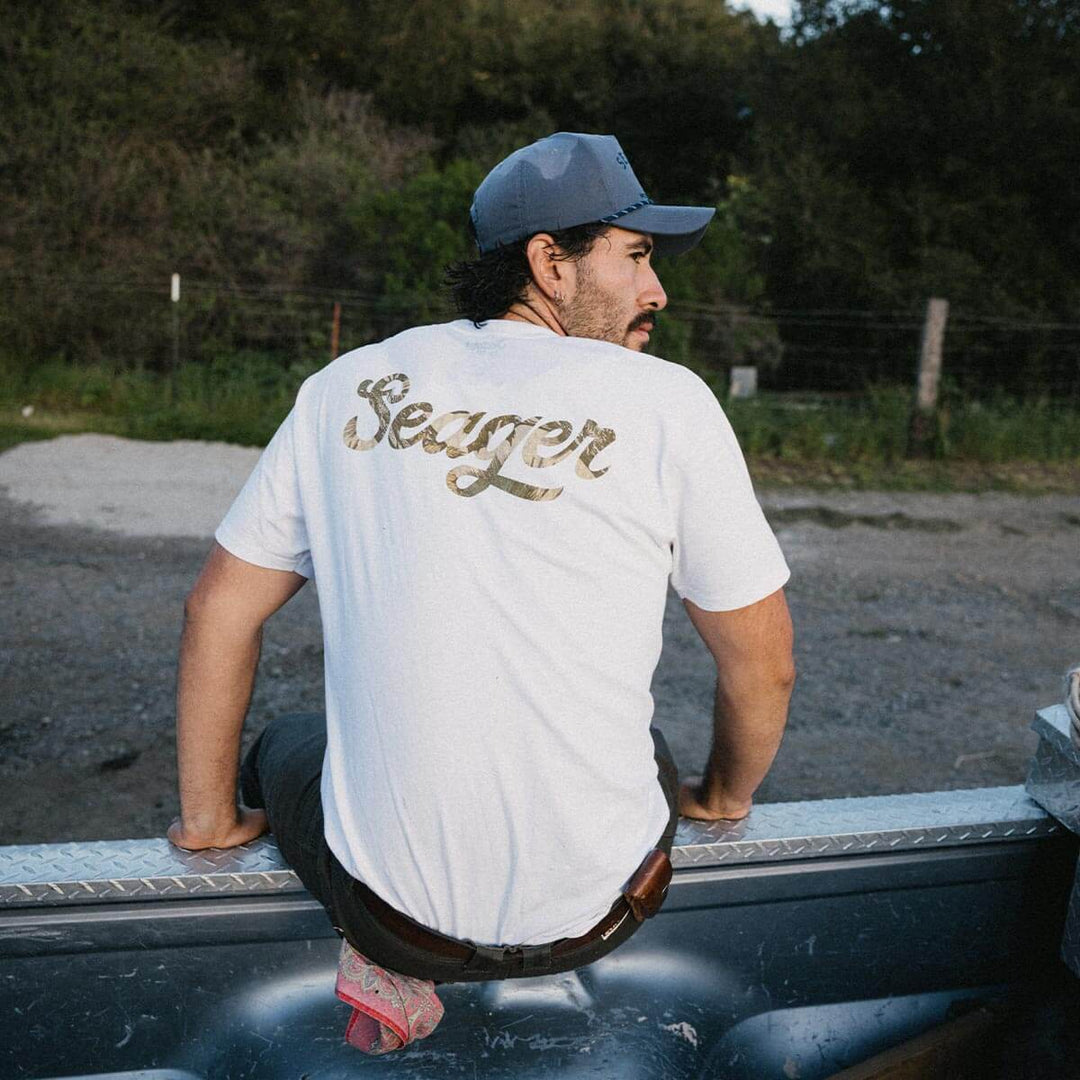 Seager Men's Russ Fill Tee - White - Sun Diego Boardshop
